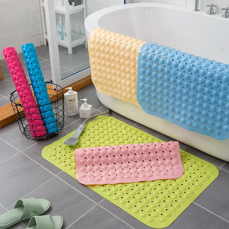 Accueil Hôtel Salle de bain Haute Qualité ECO PVC Tapis de Bain Double Face Antidérapant Massage des Pieds Design Tapis de Salle de Bain