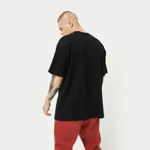 定制高品质重磅棉o领男式t恤基本韩版设计长款基本空白 - Product Image 5