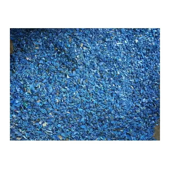 HDPE Blue Green drums regrind Plastic High Density Polyethylene Regrind HDPE Blue Drum Scrap