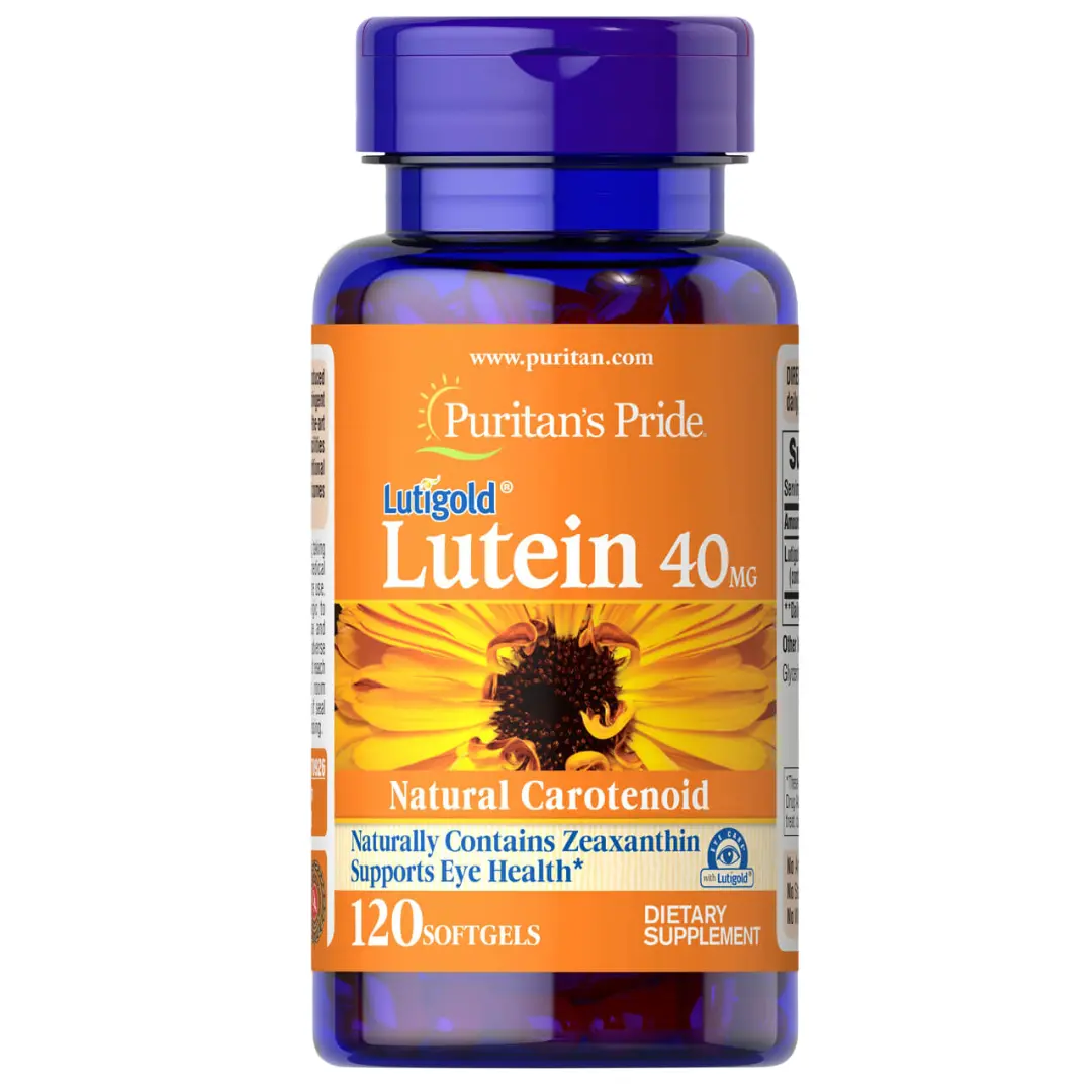 הפוריטנים גאווה לוטאין Lutigold 40 mg עם זאקסנטין 120 כמוסות עין טיפול נוגד חמצון העין בריאות ויטמין תוסף תוצרת ארה"ב