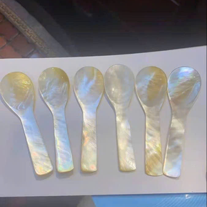 Güzel yemek restoranlar ve Catering için benzersiz kabuk malzemesi hizmet veren havyar için inci kaşık zarif anne - Product Image 4