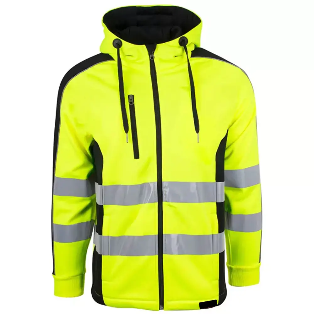 Chaquetas Softshell reflectantes de ropa de trabajo de alta visibilidad de suministro de fábrica de Pakistán, chaquetas de ropa de trabajo de construcción personalizadas