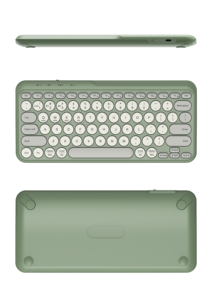 Lindo teclado colorido teclado de máquina de escribir retro con teclas redondas, teclado de computadora USB para PC, computadora portátil, escritorio, Windows - Product Image 5