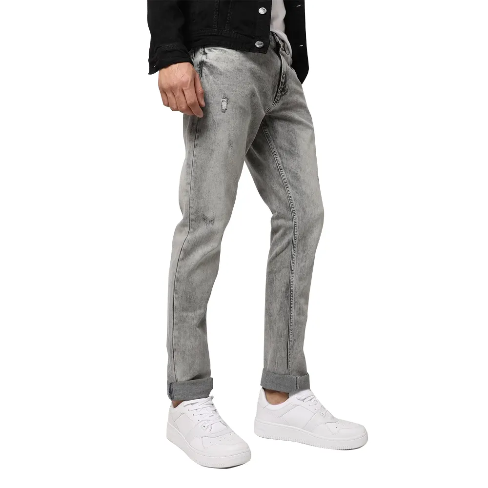 Pantalones vaqueros informales para hombre con estampado de logotipo personalizado al mejor precio, pantalones vaqueros informales para hombre con diseño OEM personalizado a la venta