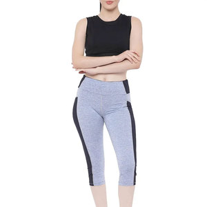 最新设计女性健身健身房卡普里轻质高腰压缩健身房卡普里 - Product Image 5