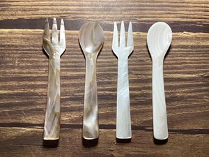 Natural <strong>Shell</strong> Mother of Pearl <strong>Shells</strong> - Handmade Products From Seashell - Set Spoon Knife From Mussel, Mother of Pearl - Product Image 6