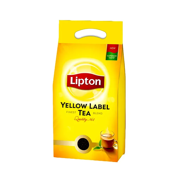 Lipton - Sacos de chá preto com sabor natural rico e aroma amarelo, pacote de 4 x 100