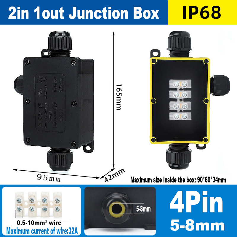 2in 1out large 4pin(5-8mm)