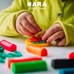 NARA Modeling <strong>Clay</strong> Set 12 Colors, 12 Round Stick of Soft <strong>Clay</strong> Kid 200G. Non-Toxic with 4 Small Cutter, 1 Roller in Blister Card - Product Image 4