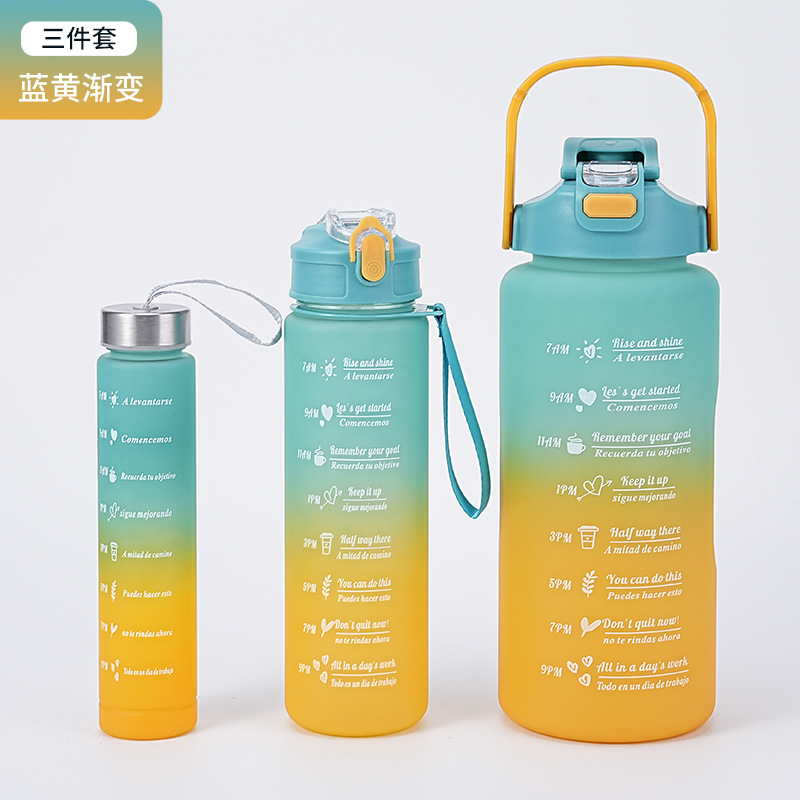 Yellow and Blue Gradient Three-Piece Set