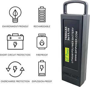 High Capacity Replacement Drone Battery 11.1V 7500mah Battery for Yuneec Q500 4K <strong>Typhoon</strong> G <strong>RC</strong> Drone
