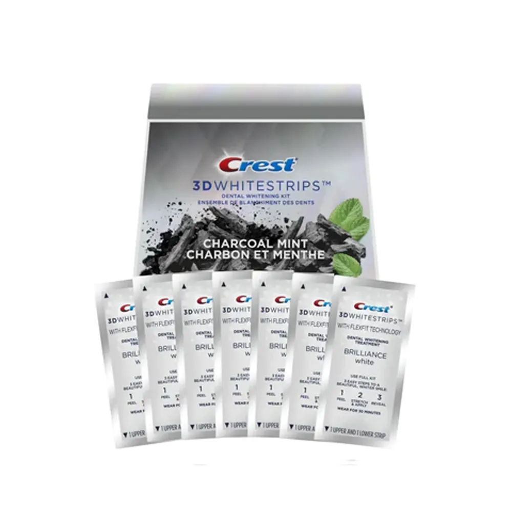 Direktlieferanten vom Werk Superqualitätsprodukt Aufhellungsstreifen Crest Brilliance White Coal Mint für die Zahnpflege