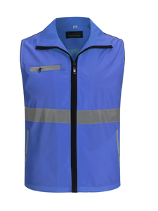 Gilet di sicurezza da lavoro traspirante Multi tasche costruzione giubbotti a righe riflettenti gilet di sicurezza con Logo