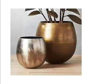 ชุดกระถางต้นไม้ทองแดง2ชิ้นสำหรับตกแต่งบ้านและสวนดีไซน์คลาสสิก - Product Image 1