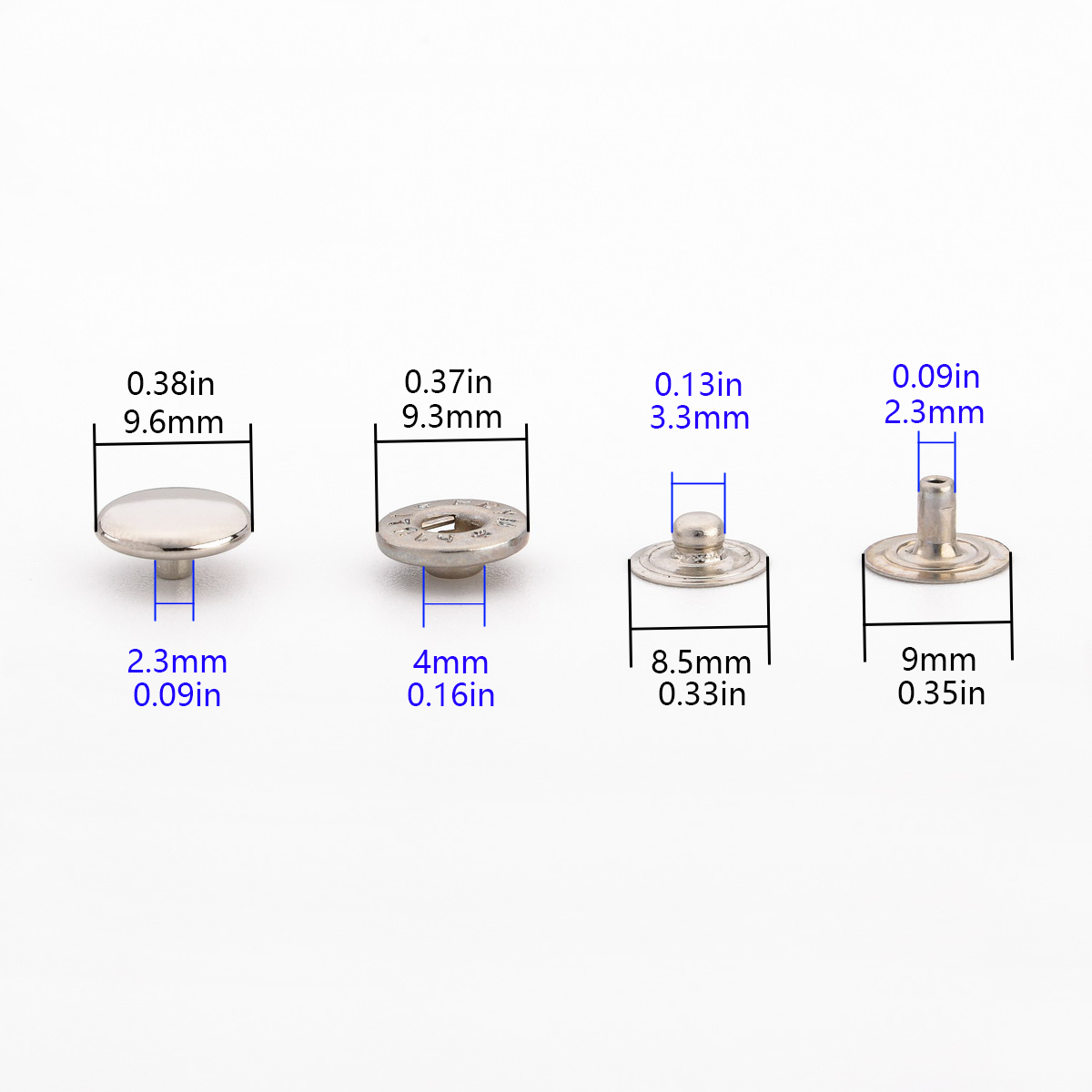 PRYM-9.3mm de nickel/0.37in