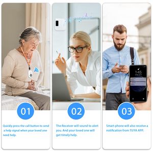 Daytech tuya thông minh người già người chăm sóc gọi hệ thống máy nhắn tin khẩn cấp nút cổ tay để hỗ trợ gia đình - Product Image 6