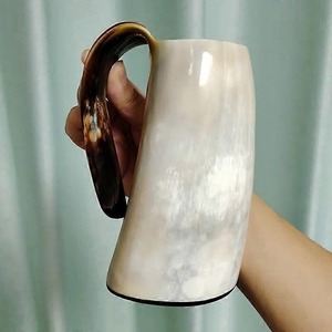 Viking Drinking <strong>Horn</strong> <strong>Cup</strong> with Stand <strong>Horn</strong> Drinking Mug Colorful Custom Size Beer - Product Image 3
