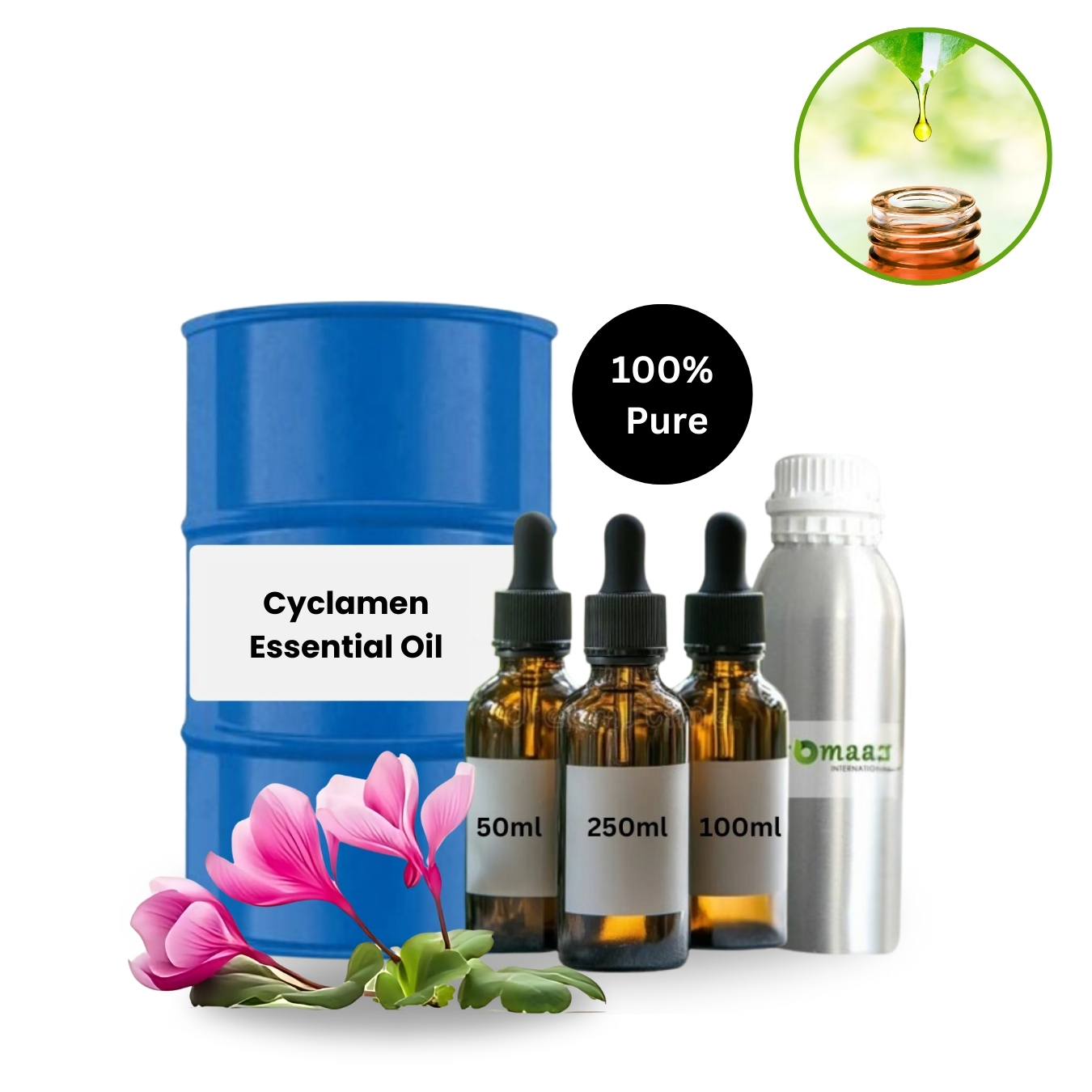A certain range of pink colors & Floral-green odor