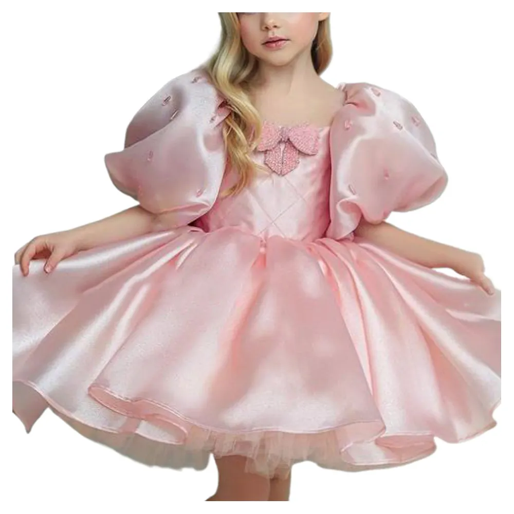 Vestido infantil de Estilo Vintage para niñas Mini vestido de baile Acampanado y pantalones cortos Ropa de verano de moda para fiestas de 10 años