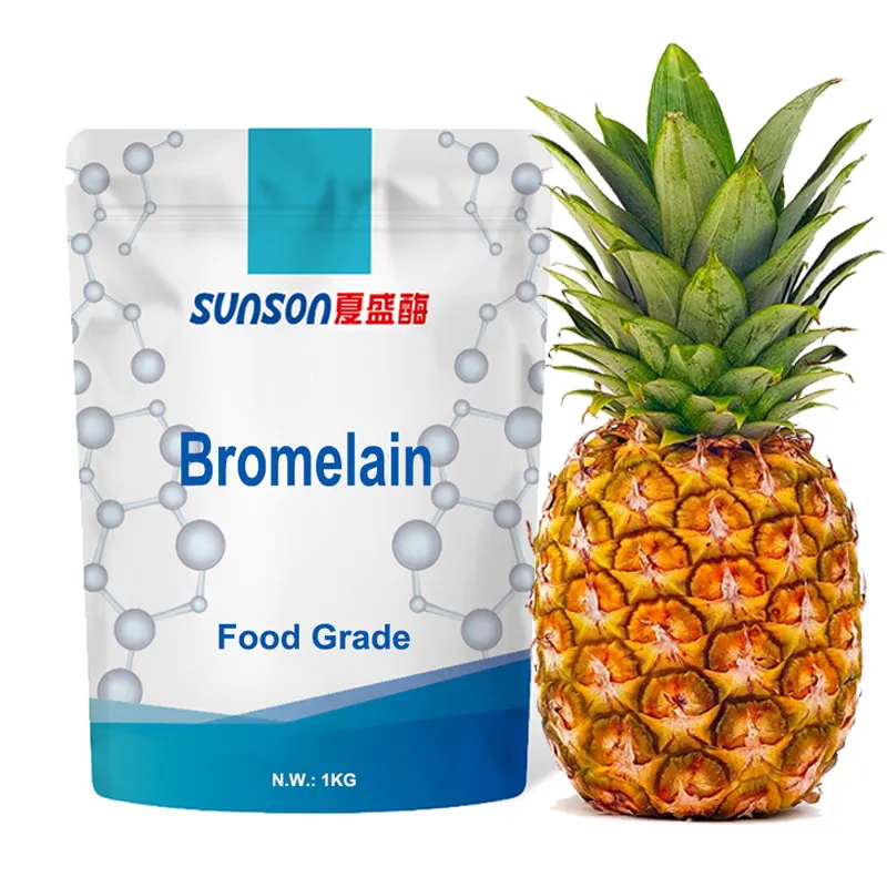 Extrato de abacaxi em pó Bromelain com alta atividade enzimática de 100.000 U/g