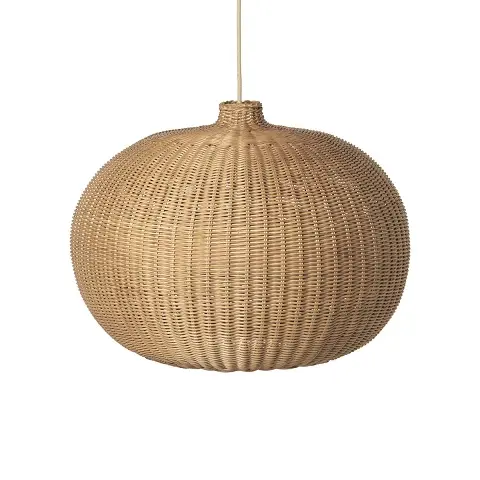 Lanterne en bambou créative de styliste d'intérieur, boule suspendue moderne, lampe suspendue en rotin, abat-jour décoratif, offre spéciale