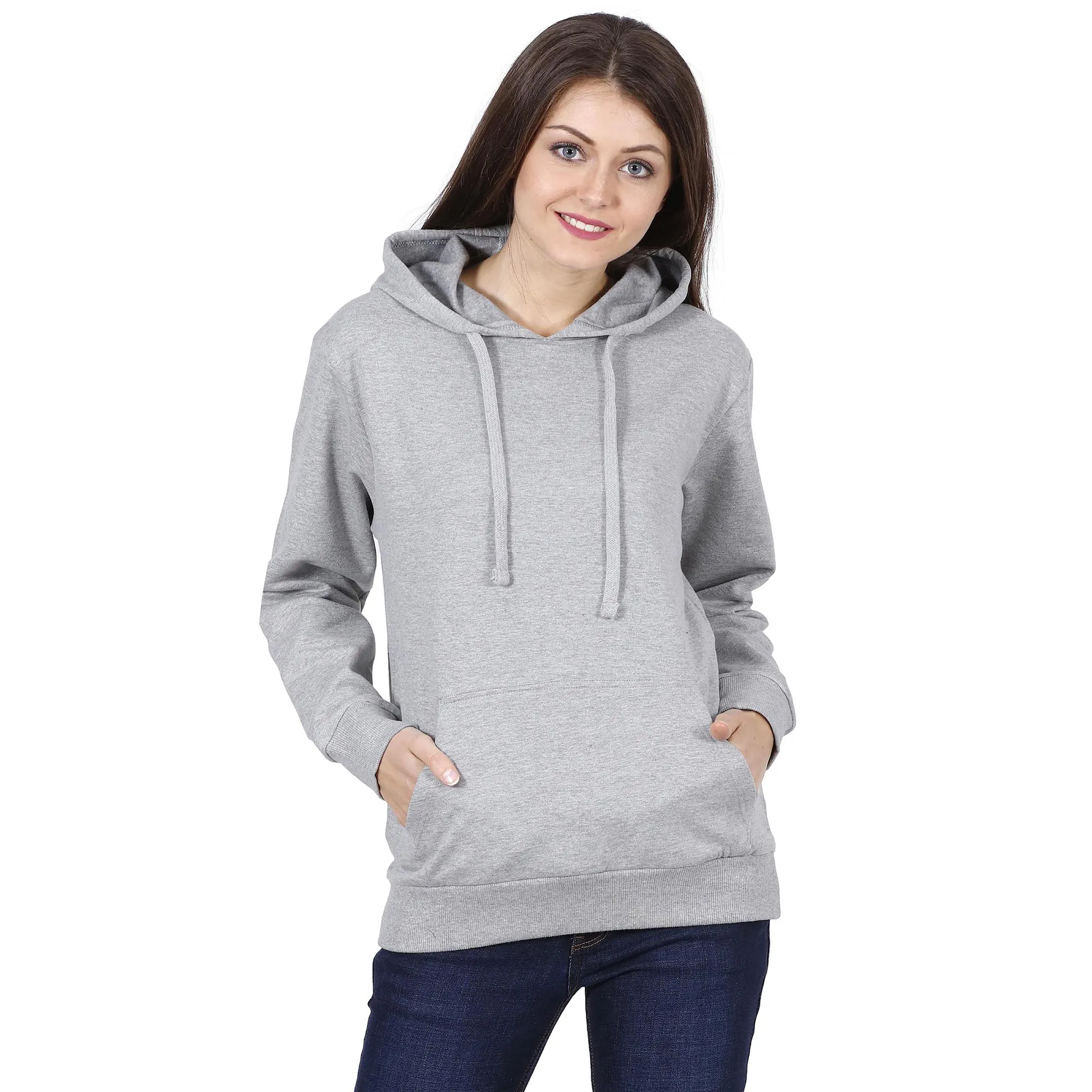 Wholesale Women Gym Hoodie Oversized Plain Pullover Female Hoodies Custom Sweatshirt Femme Blank Hoodie Sweater For Women Hooded