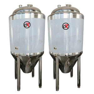 2000L 7BBLコニカル600Lステンレス鋼ユニタンクコニカル発酵槽ビール醸造システム用冷却ジャケット付き - Product Image 6