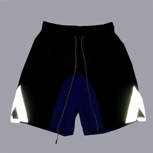 Homens Premium Nylon Fitness Shorts 3M reflexivo Drawstring logotipo personalizado padrão sólido verão tecido tecido design elegante