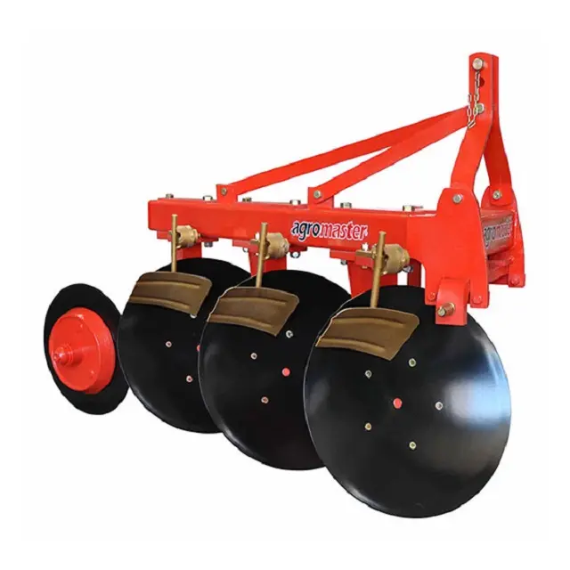 Brand New Hot Sale Heavy Duty Agricultural Tube 4 Disc Plough For 80-100hp Tractor pto driven disc plow