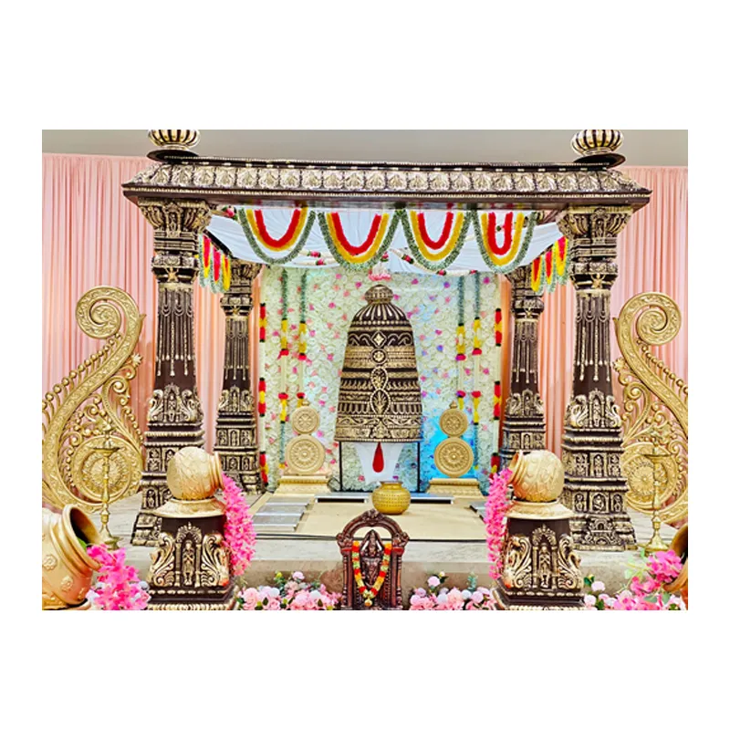 Auffälliges Design Hochzeits dekoration liefert schönes und luxuriöses traditionelles süd indisches Hochzeitsdekor-Möbelset