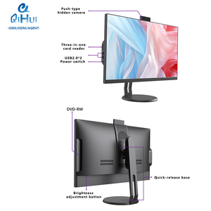 Área de Trabalho Tudo-em-Um, Tela de 21,5 "23,8" Core i5 16G RAM, 256G SSD, <span class=keywords><strong>WiFi</strong></span> 5, Bluetooth, Computador RGB Webcam AIO