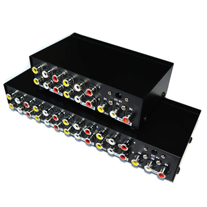 Caja divisora accionado de 8 vías, 3 RCA, 1 en 8 salidas, duplicador de distribución de Audio y vídeo compuesto con adaptador de corriente - Product Image 5