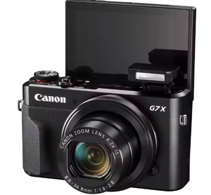 G7 X Mark II 20.1MP กล้อง DSLR สีดำขนาดกะทัดรัดที่มีความละเอียดวิดีโอ4K และรองรับการ์ด SD - Product Image 1