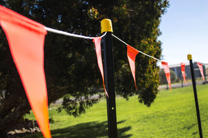 G Custom PVC Triangle Orange Safety Bunting Flag String - Product Image 6