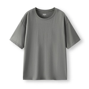 新しい高品質コットンカジュアルTシャツトレンドファッションブランド無地夏男性毎日半袖トップス - Product Image 5