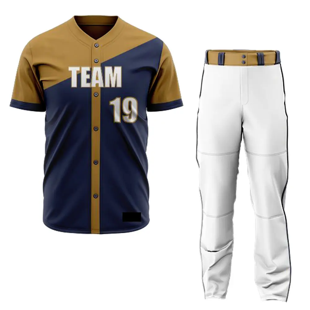 Uniforme de béisbol sublimado de la mejor calidad para adultos, uniforme de béisbol con diseño de etiqueta privada, Venta caliente