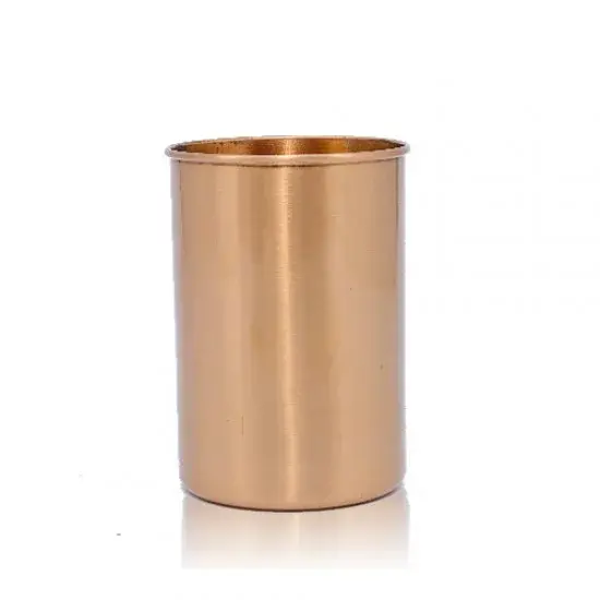 Compre un juego de cobre de alta calidad de 2 vasos de cobre puro sin costuras para beber agua para servir en línea a bajo precio en India