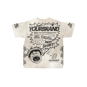 Unisex rahat moda T Shirt OEM hizmeti için toptan özel Logo baskılı asit yıkanmış T Shirt - Product Image 6