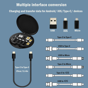 便携式多功能3A PD 60w行程6合1储物盒适配器充值卡USB电缆套件 - Product Image 6