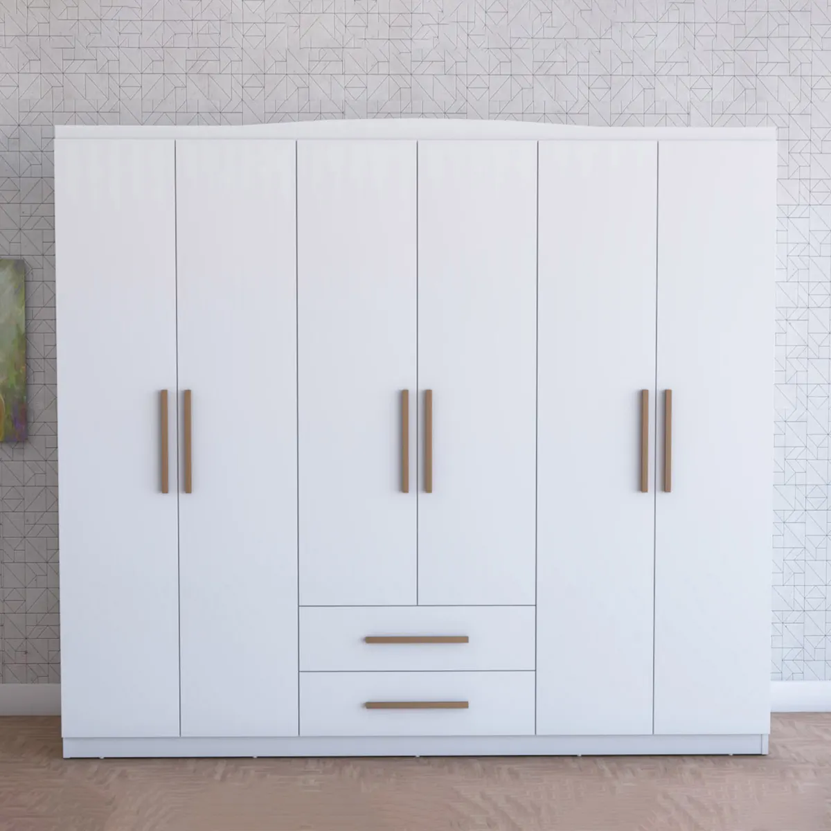 Armario de diseño blanco para dormitorio, ropero de diseño de ropa, mueble de dormitorio