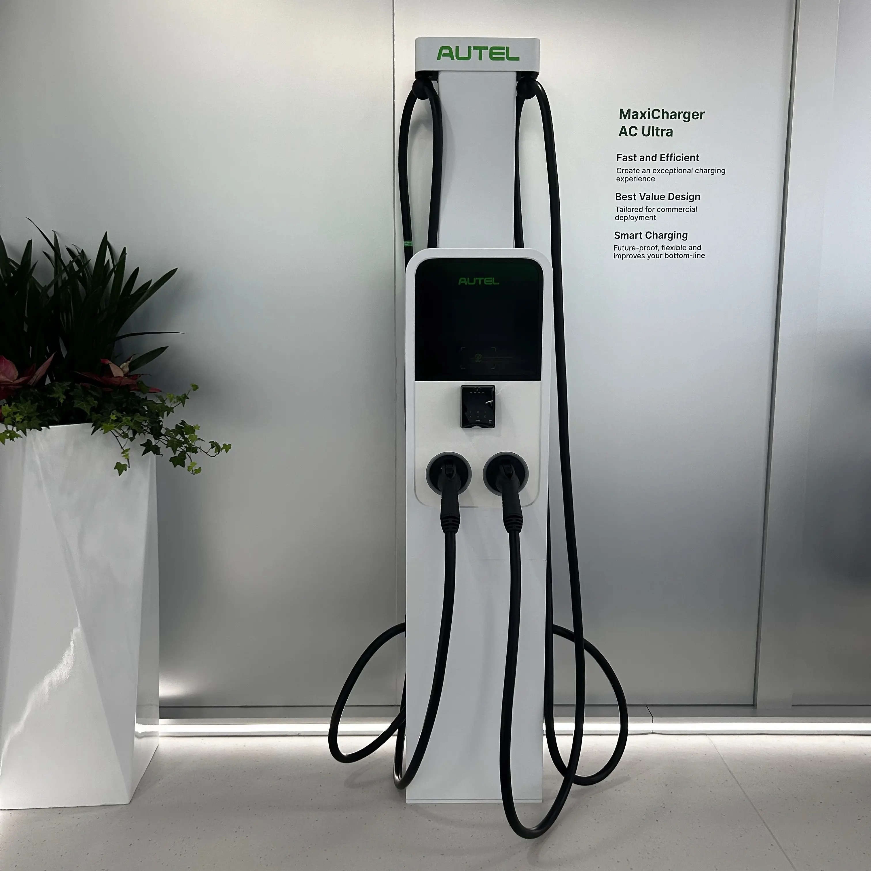 高速電気自動車充電ステーションAC19.2kWダブルガン高速充電ステーション電気自動車ケーブルEV充電器