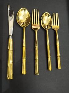 4 piece white gold <strong>flatware</strong> modern new <strong>design</strong> <strong>flatware</strong> cutlery set