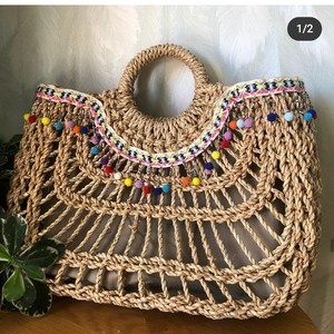 Sıcak fırsatlar 2024 saman plaj çantası tote sıcak yaz seyahat için-Viet Nam SEAGRASS gelen Retro tarzı/su sümbül çanta