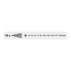 1/2 "Dr. 10 adet Hex Bit lokma seti el aracı seti mekanik aracı S2 Hex Bit soket - Product Image 3