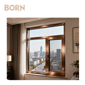 Thanh Lịch chống ăn mòn Khung đồng low-<span class=keywords><strong>e</strong></span> kính cửa sổ cho sang trọng sân golf nhà - Product Image 2
