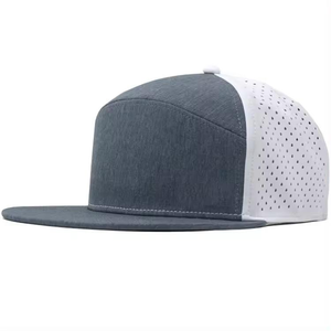 High Quality Custom Rubber <strong>Patch</strong> Performance Snapback Gof Hat Flat Bill Perforated Cap Hat 5-<strong>Panel</strong>, 100% cotton - Product Image 3