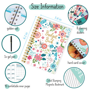 Manifestazione di stampa personalizzata settimanale settimanale calendario Planner a spirale quaderno diario 2024-2025 con adesivi - Product Image 2