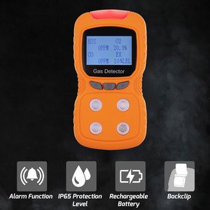 เครื่องตรวจจับการรั่วไหลของก๊าซแบบ4-in-1แบบพกพา H2S O2ร่วมอดีต (LEL) เครื่องวิเคราะห์ก๊าซแบบชาร์จไฟได้ IP65พร้อมฟังก์ชั่นการเตือนภัย - Product Image 5