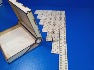 多米诺骨牌游戏多米诺骨牌套装老式游戏激光切割3d打印或新月工艺品卡片工艺