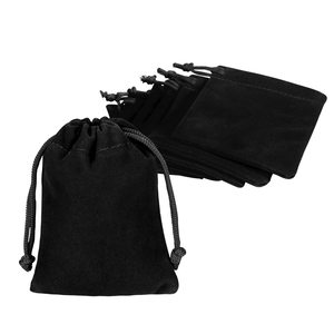 Eco Friendly Black Drawstring 100% Cotton Pouch canvas Bag Reusable Reusable High Quality Stylish Ecofriendly Soft <strong>String</strong> pouch - Product Image 1